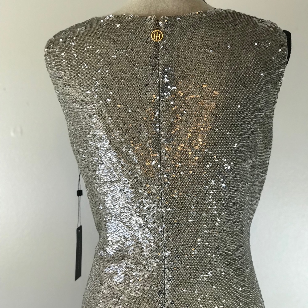 Tommy Hilfiger Gold Sequin Cocktail Dress NWT - Picture 5 of 6